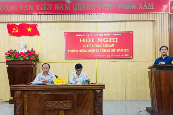 Đảng ủy phường Phổ Thạnh tổ chức Hội nghị sơ kết 06 tháng đầu năm, triển khai phương hướng, nhiệm vụ 6 tháng cuối năm 2025